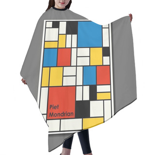 Personality  Fashion Poster Inspired By Postmodern Piet Mondrian. Neoplasty, Bauhaus. Useful For Interior Design, Background, Poster Design, First Page Of The Magazine, High-tech Printing, Cover. Hair Cutting Cape