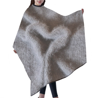 Personality  Angora Sweater As A Heart Shape For A Background And Composing Hair Cutting Cape