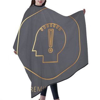 Personality  Begin Golden Line Premium Logo Or Icon Hair Cutting Cape