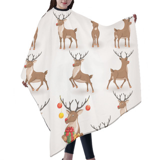 Personality  Reindeer Set Hair Cutting Cape