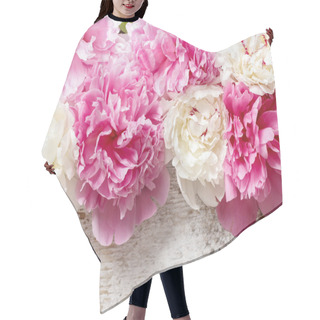 Personality  Stunning Pink Peonies, Yellow Carnations And Roses Hair Cutting Cape