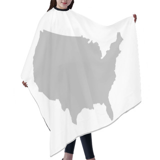 Personality  United States Map On White Background Hair Cutting Cape