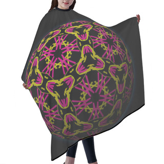 Personality  Artfully Designed And Colorful Ball, 3D Illustration On Black Background  Hair Cutting Cape