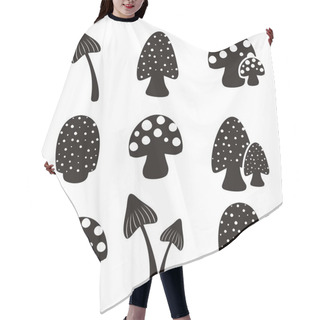 Personality  Mushroom Pictogram Sets Hair Cutting Cape