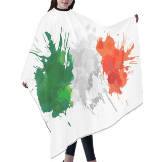 Personality  Italian  Flag Made Of Colorful Splashes Hair Cutting Cape