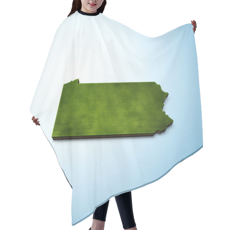 Personality  Pennsylvania Map Hair Cutting Cape