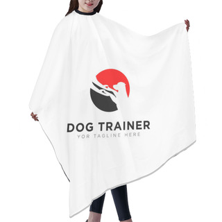 Personality  Dog Trainer Logo With Standing Dog Modern Animal Logo Hair Cutting Cape