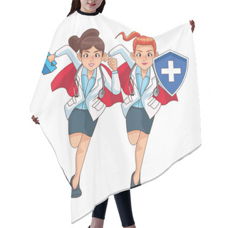 Personality  Super Female Doctors Staff Comic Characters Hair Cutting Cape