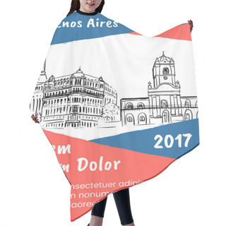 Personality  Sketch Of Plaza De Mayo Hair Cutting Cape
