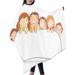 Personality  Kids Behind Placard Hair Cutting Cape