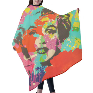 Personality  An Abstract Colorful Painting Of The Marilyn Monroe Hair Cutting Cape