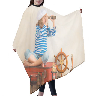 Personality  Child Playing With  Nautical Things Hair Cutting Cape