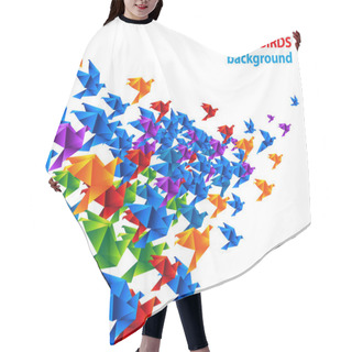 Personality  Origami Birds Abstract Background Hair Cutting Cape