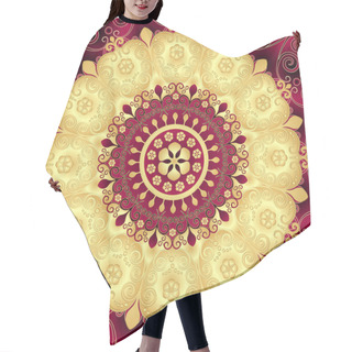 Personality  Vintage Round Pattern Hair Cutting Cape