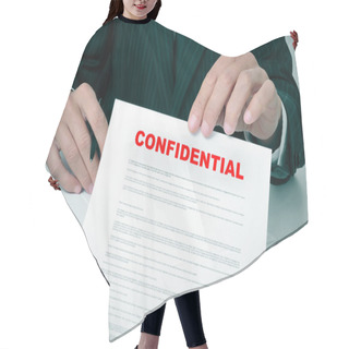 Personality  Confidential Document Hair Cutting Cape