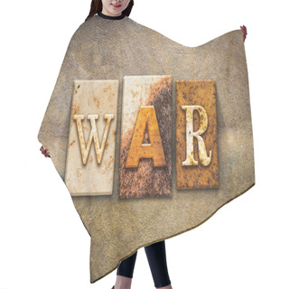 Personality  War Concept Letterpress Leather Theme Hair Cutting Cape