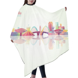 Personality  Brasilia Detailed Skyline. Hair Cutting Cape