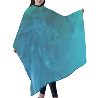 Personality  Creative Background With Blue Flowing And Swirling Paint Hair Cutting Cape