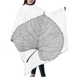 Personality  Leaf Black On White Hair Cutting Cape