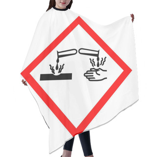 Personality  Pictogram For Corrosive Substances Hair Cutting Cape