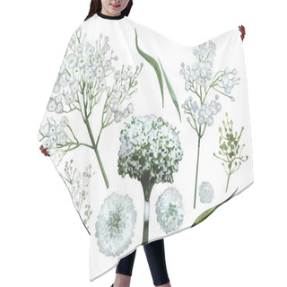 Personality  Watercolor Gypsophila Set Hair Cutting Cape