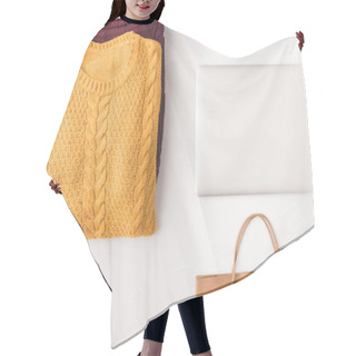 Personality  Sweaters, Laptop And Shopping Bag Hair Cutting Cape