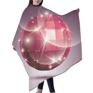 Personality  Party Dimensional Red Sparkling Disco Ball Created From Geometri Hair Cutting Cape