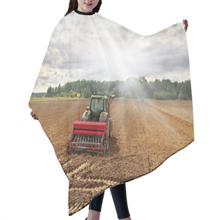 Personality  Tractors On The Field. Hair Cutting Cape