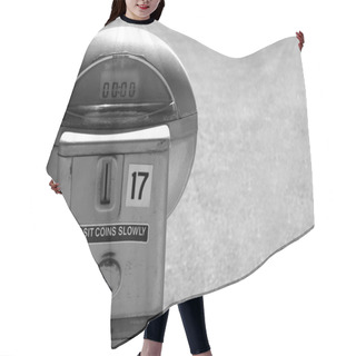 Personality  Parking Meter With Copy Space Hair Cutting Cape