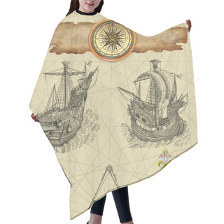 Personality  Pirate Map Hair Cutting Cape