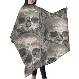 Personality  Wall Full Of Skulls And Bones Hair Cutting Cape