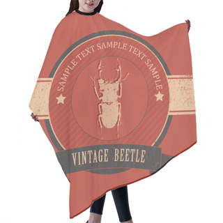 Personality  Card With Vintage Bug Hair Cutting Cape