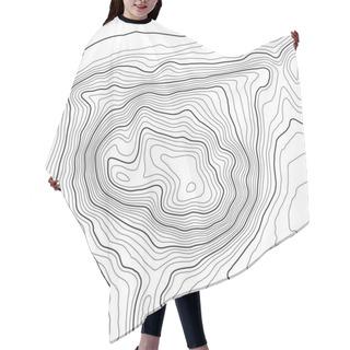 Personality  Grey Contours Vector Topography. Geographic Mountain Topography Vector Illustration. Topographic Pattern Texture. Map On Land Vector Terrain. Elevation Graphic Contour Height Lines. Topographic Map Hair Cutting Cape