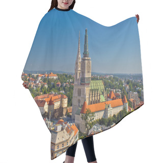Personality  Zagreb Cathedral Panoramic Aerial View Hair Cutting Cape