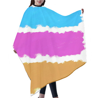 Personality  Abstract Painted Blue Watercolor Rectangles. Hair Cutting Cape