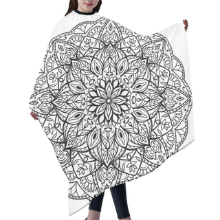 Personality  Black Vector Mandala. Hair Cutting Cape