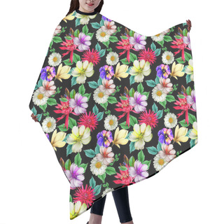 Personality  It's A Unique Digital Traditional Geometric Ethnic Border, Floral Leaves Baroque Pattern And Mughal Art Elements, Abstract Texture Motif, And Vintage Ornament Artwork Combination For Textile Printing. Hair Cutting Cape