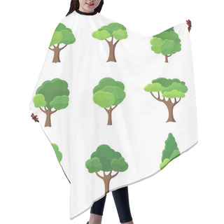 Personality  Trees Icons Collection Hair Cutting Cape