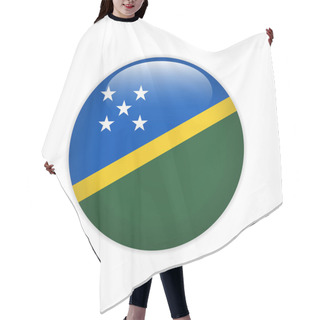 Personality  Solomon Islands Flag On Button Hair Cutting Cape