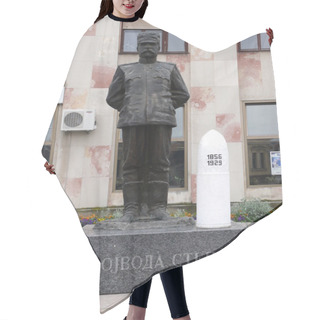 Personality  Monument Of Warior Stepa In The Center Of Chachak Town, Serbia Hair Cutting Cape