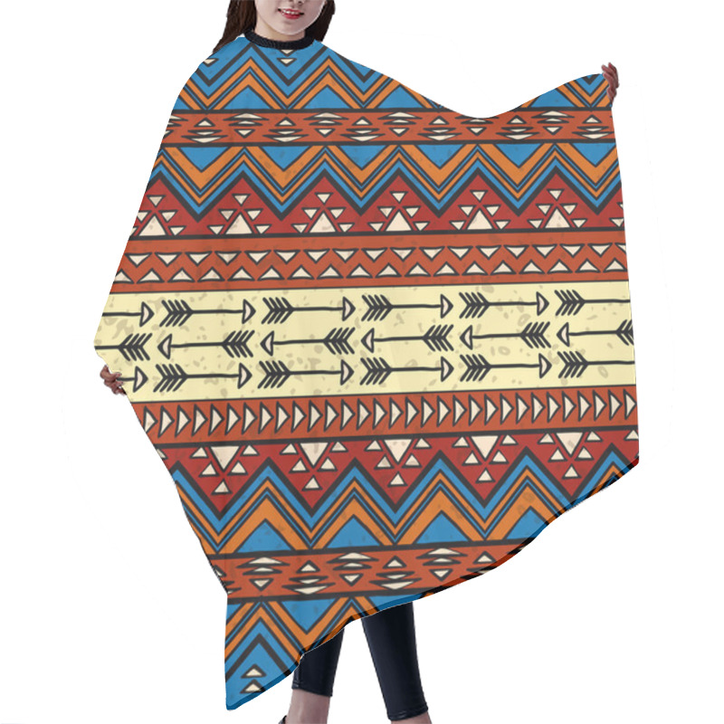 Personality  Seamless Aztec Pattern Hair Cutting Cape