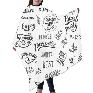 Personality  Summer Calligraphic Designs Set With Flowers Hair Cutting Cape