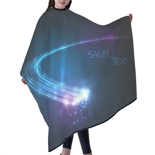 Personality  3D Optical Fibers Vector Illustration Hair Cutting Cape
