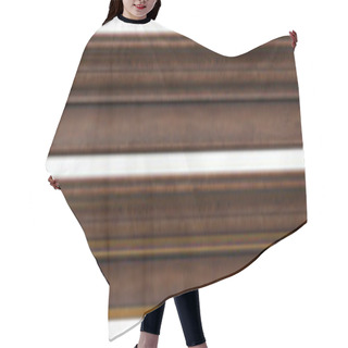 Personality  Texture Of Wood Panels As A Background. Hair Cutting Cape