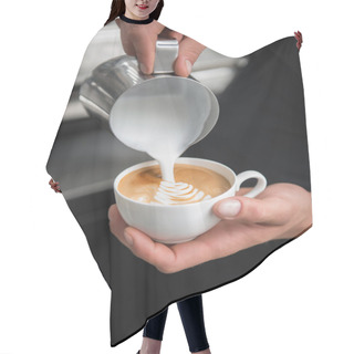 Personality  Barista Doing Your Coffee Hair Cutting Cape