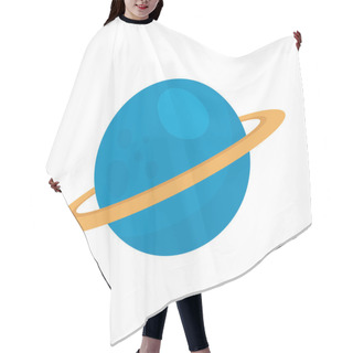 Personality  Vector Saturn Planet Space Icon Cartoon Illustration Hair Cutting Cape
