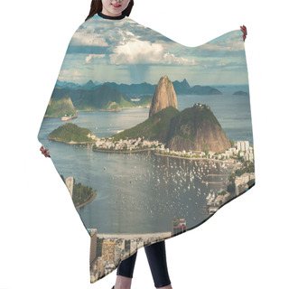 Personality  Famous View Of Rio De Janeiro With The Sugarloaf Mountain, Botafogo Beach, Guanabara Bay Hair Cutting Cape