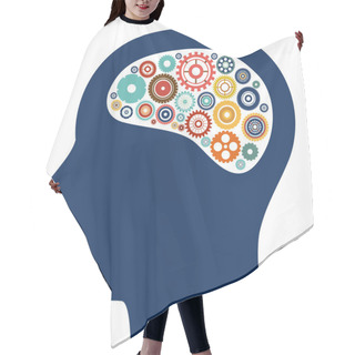 Personality  Gears Design Hair Cutting Cape