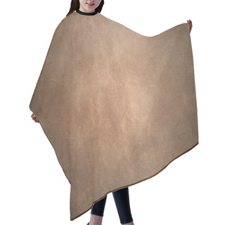 Personality  Old Vintage Brown Leather Background Hair Cutting Cape