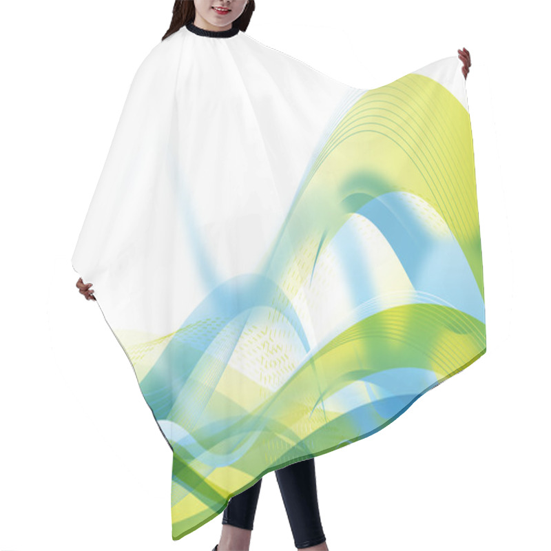 Personality  Futuristic abstract background hair cutting cape